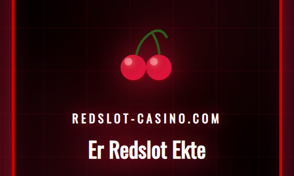 En detaljert illustrasjon som viser Redslot-casinoets logo og spillgrensesnitt.