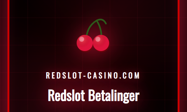En oversikt over Redslots betalingsside med logoer for Visa og e-lommebøker.