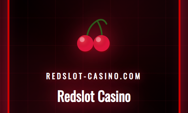 Velkomstskjermen på Redslot Casino med bonustilbud og spill.
