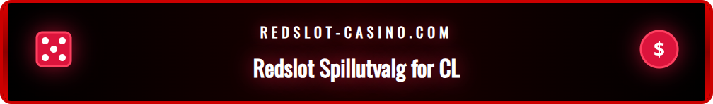 Skjermbilde som viser spillmarkeder for en Champions League-kamp på Redslot.