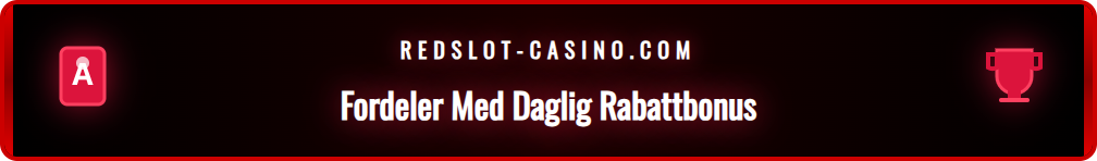En illustrasjon som fremhever de økonomiske og praktiske fordelene ved Redslots daglige rabattbonus.