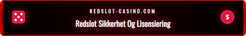 Et bilde som viser et hengelås-ikon over Redslot-logoen, som symboliserer sikkerhet og gyldig lisens.