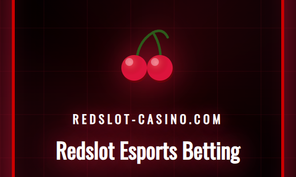 En collage av populære esportsspill-logoer med Redslot-logoen i sentrum, som symboliserer bettingmuligheter.