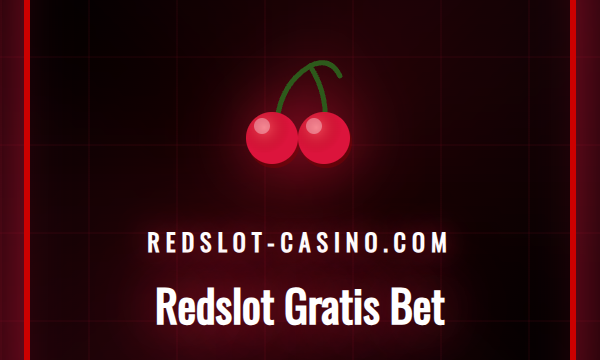 En glad spiller mottar et gratis bet-tilbud fra Redslot på mobil.