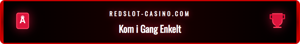En person som holder en mobiltelefon som viser et Redslot-spill i et nettcasinos spillbibliotek, klar til å starte demospillet.