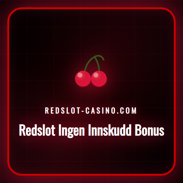 En illustrasjon av Redslot casino-logoen med mynter og bonussymboler.