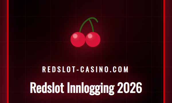 En spiller som logger inn på Redslot casino på en bærbar datamaskin i 2026.