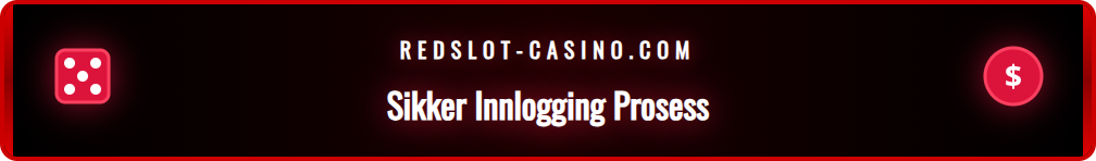 Skjermbilde som viser innloggingsfeltene for brukernavn og passord på Redslots offisielle nettside.
