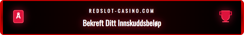 Spiller som taster inn ønsket innskuddsbeløp i Redslot sin kasse.