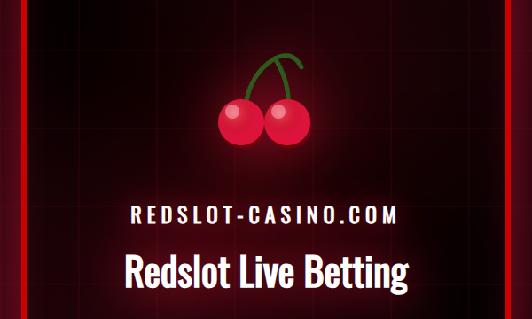 En oversikt over Redslot sin live betting-plattform vist på en bærbar datamaskin.