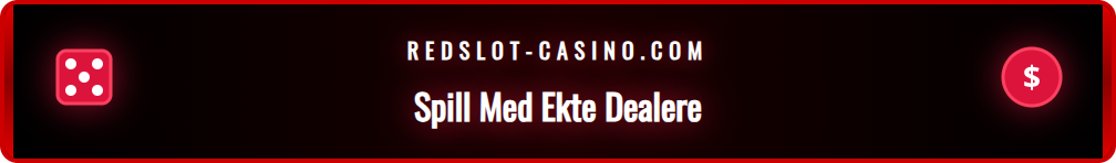 En smilende live dealer i Redslot sitt profesjonelle spillstudio.