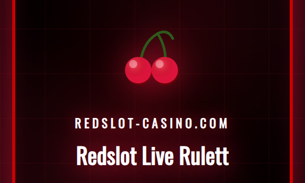 En live dealer spinner ruletthjulet på et elegant Redslot casinobord.