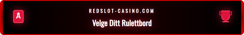 Lobbyen hos Redslot som viser et utvalg av rulettbord med innsatsgrenser.