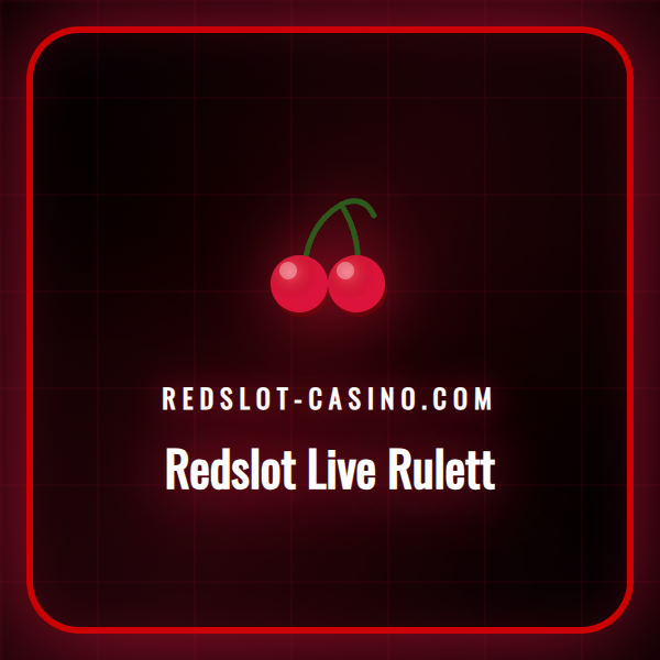 En live dealer spinner ruletthjulet på et elegant Redslot casinobord.