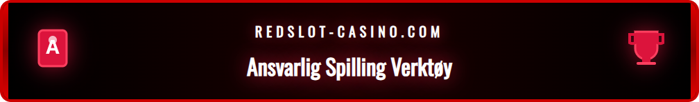 En skjermdump som viser de forskjellige verktøyene for ansvarlig spilling tilgjengelig i Redslot-kontoen.