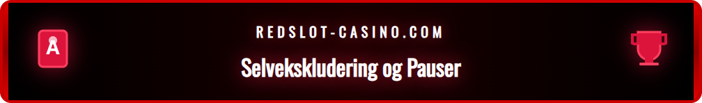 Grafisk fremstilling av aktivering av spillpause eller selvekskludering.